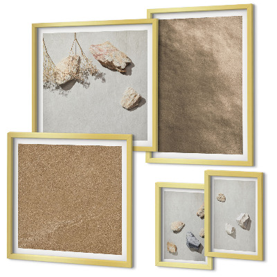 Bildergalerie-set für die wand Steine ​​Strand natürliche Strukturen