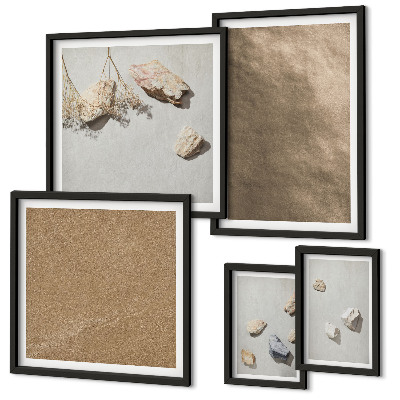 Bildergalerie-set für die wand Steine ​​Strand natürliche Strukturen
