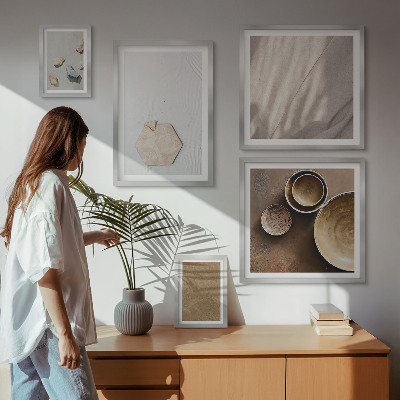 Modernes wandbilder-set Minimalistische Texturen warm