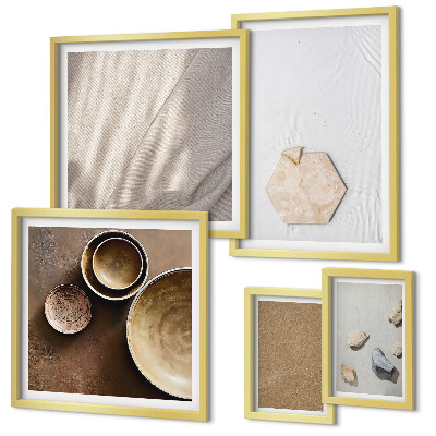 Modernes wandbilder-set Minimalistische Texturen warm