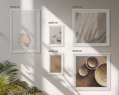 Modernes Wandbilder-Set minimalistische Texturen in warmen Tönen