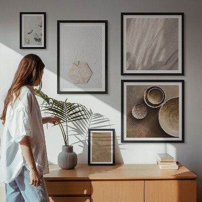 Modernes wandbilder-set Minimalistische Texturen warm