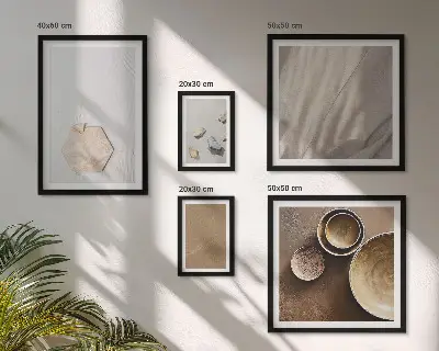Modernes Wandbilder-Set minimalistische Texturen in warmen Tönen