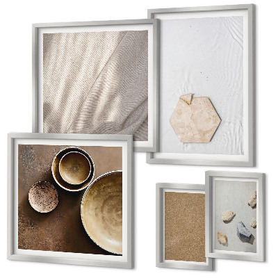 Modernes wandbilder-set Minimalistische Texturen warm