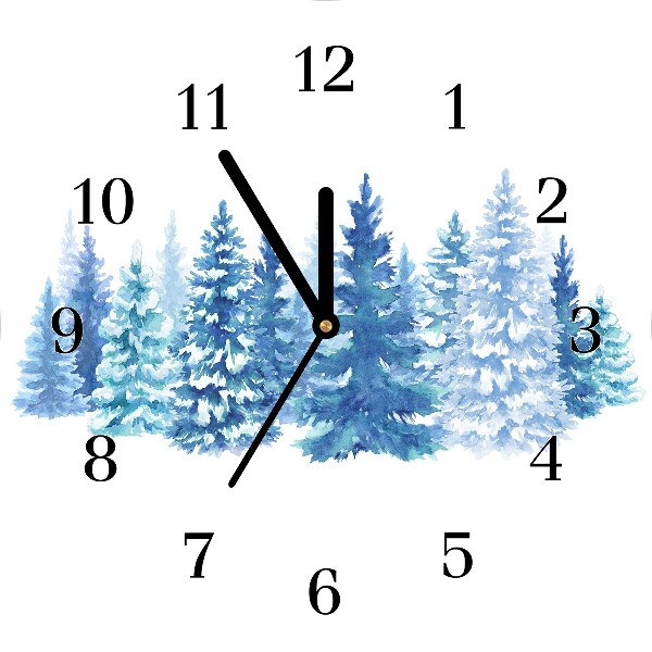 Glasuhr Winter-Schnee-Weihnachtsbaum