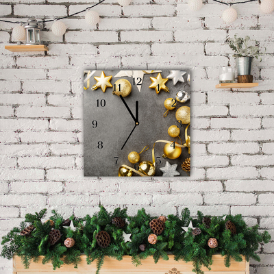 Glasuhr Golden Stars Weihnachtsferien