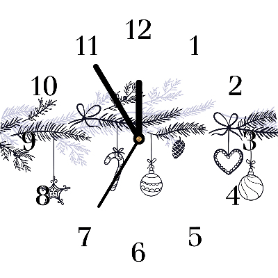 Glasuhr Winterurlaub Weihnachtsschmuck