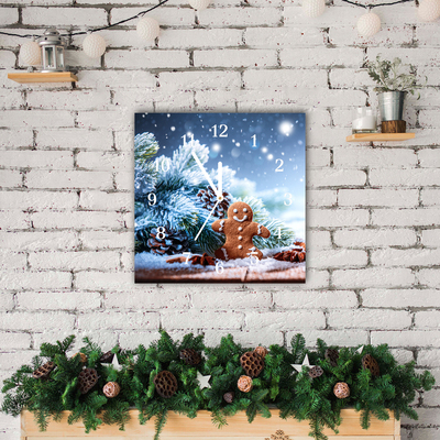 Glasuhr Lebkuchen Weihnachtsferien Schnee