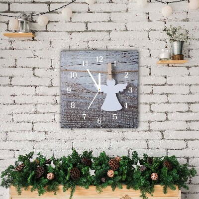 Glasuhr Quadrat Heiliger Engel Winter-
