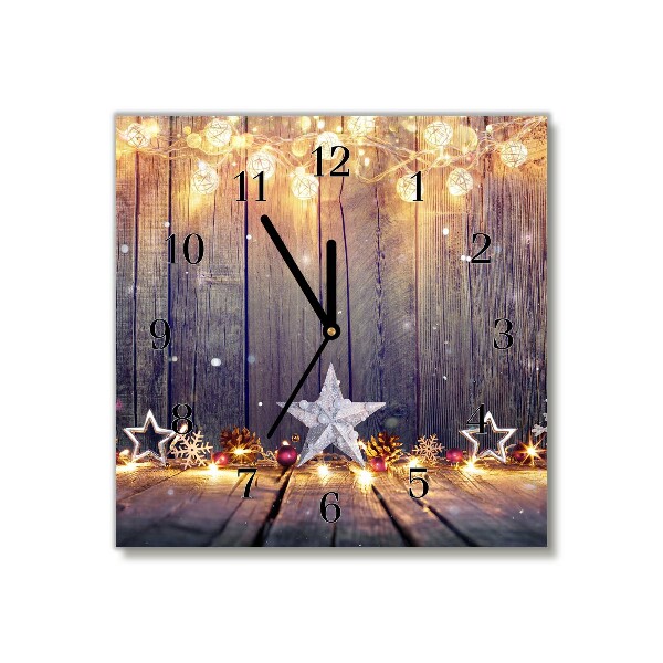 Glasuhr Quadrat Sterne Weihnachtsbeleuchtung Dekorationen