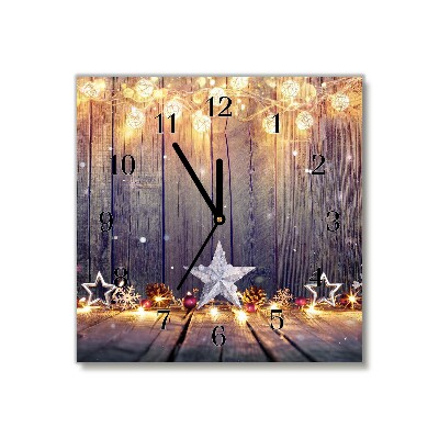 Glasuhr Quadrat Sterne Weihnachtsbeleuchtung Dekorationen