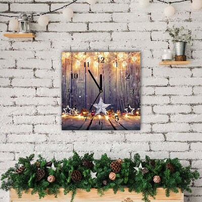 Glasuhr Quadrat Sterne Weihnachtsbeleuchtung Dekorationen