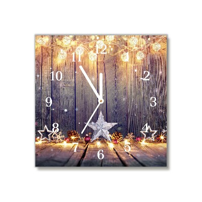 Glasuhr Quadrat Sterne Weihnachtsbeleuchtung Dekorationen