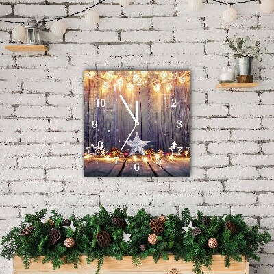 Glasuhr Quadrat Sterne Weihnachtsbeleuchtung Dekorationen