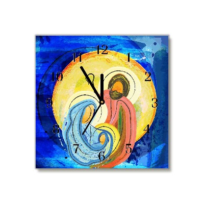 Glasuhr Quadrat Abstraction Heilige Familie Winter