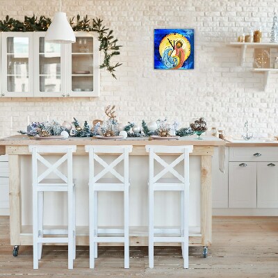 Glasuhr Quadrat Abstraction Heilige Familie Winter