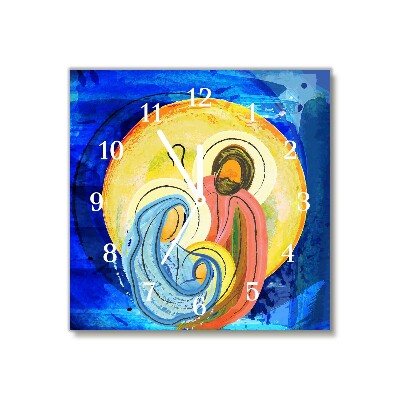 Glasuhr Quadrat Abstraction Heilige Familie Winter
