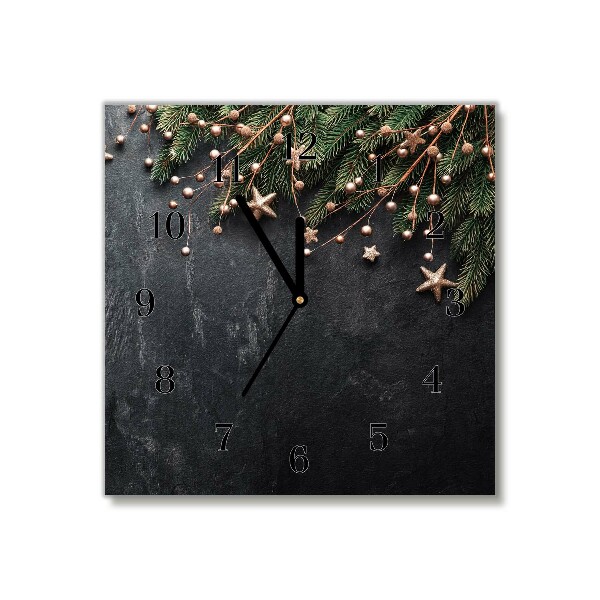 Glasuhr Quadrat Christbaumschmuck Weihnachtsstern