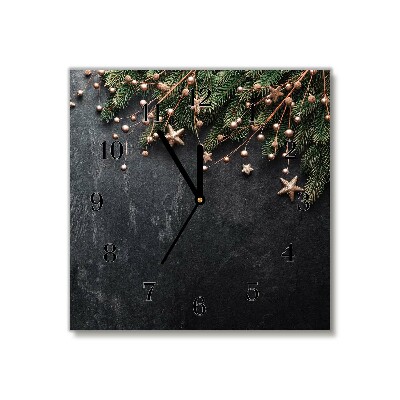 Glasuhr Quadrat Christbaumschmuck Weihnachtsstern