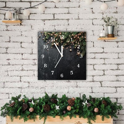Glasuhr Quadrat Christbaumschmuck Weihnachtsstern