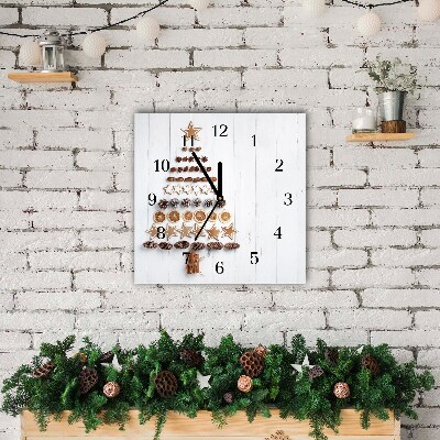 Glasuhr Quadrat Lebkuchen Christbaumschmuck