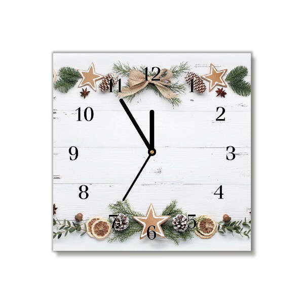 Glasuhr Quadrat Weihnachtsfeiertags-Lebkuchen