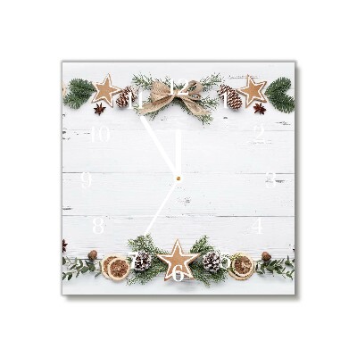 Glasuhr Quadrat Weihnachtsfeiertags-Lebkuchen