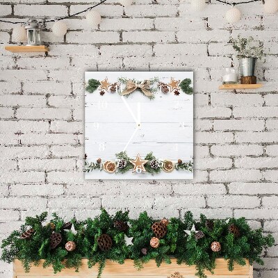 Glasuhr Quadrat Weihnachtsfeiertags-Lebkuchen