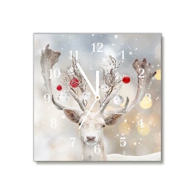 Glasuhr Quadrat Weiß Ren-Weihnachtskugeln