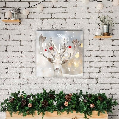 Glasuhr Quadrat Weiß Ren-Weihnachtskugeln