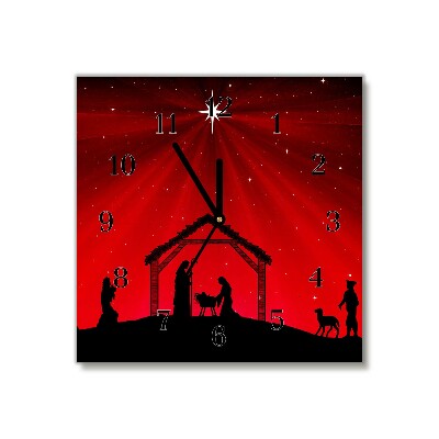 Glasuhr Quadrat Stern-Weihnachtsferien