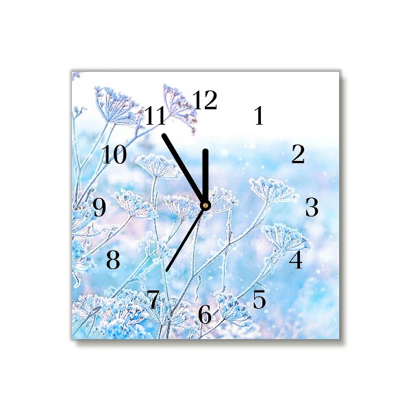 Glasuhr Quadrat Winter-Schnee-Weihnachten