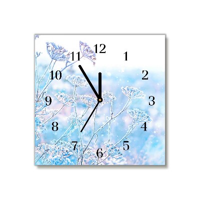 Glasuhr Quadrat Winter-Schnee-Weihnachten