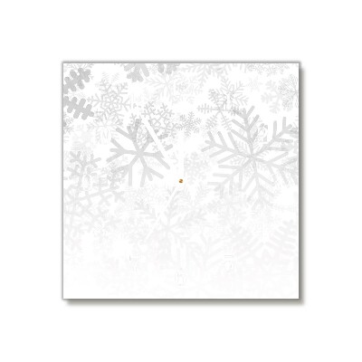 Glasuhr Quadrat Winter-Schnee-Schneeflocken
