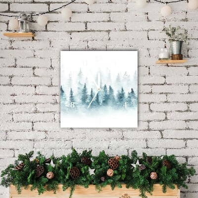 Glasuhr Quadrat Wald Weihnachtsbaum Weihnachtsschnee