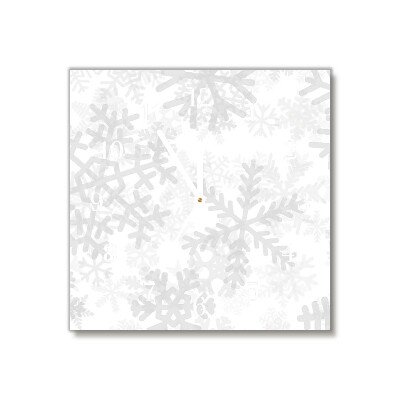 Glasuhr Quadrat Winter-Schnee-Schneeflocken