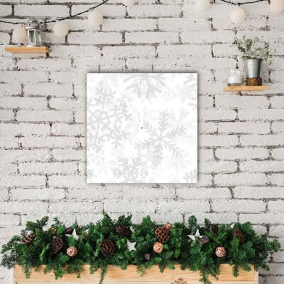 Glasuhr Quadrat Winter-Schnee-Schneeflocken