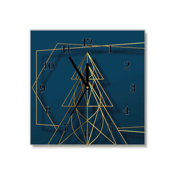 Glasuhr Quadrat Weihnachten Weihnachtsbaum