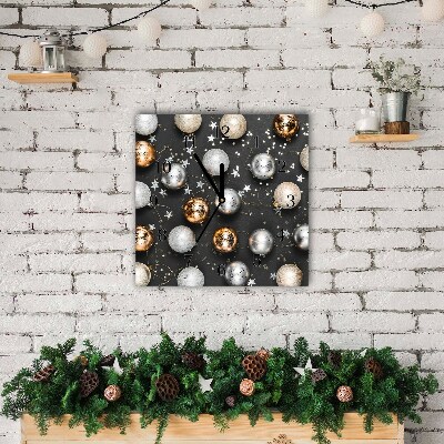 Glasuhr Quadrat Heilige Weihnachtskugeln