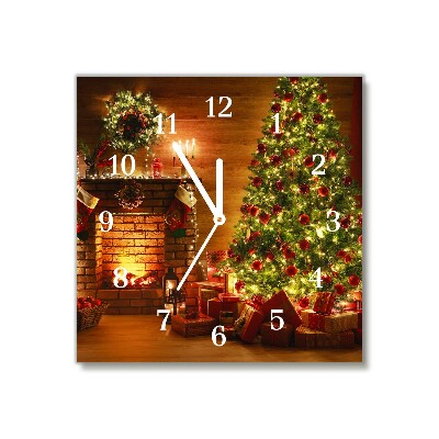 Glasuhr Quadrat Weihnachten Kamin Weihnachtsgeschenk