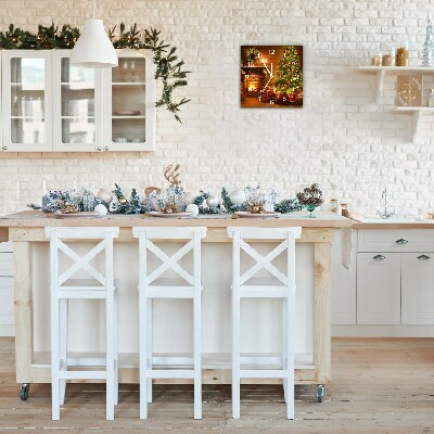 Glasuhr Quadrat Weihnachten Kamin Weihnachtsgeschenk