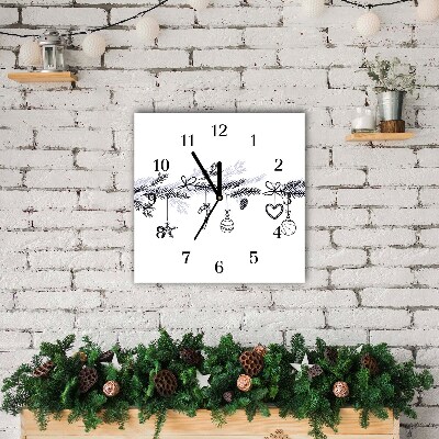 Glasuhr Quadrat Winterurlaub Weihnachtsschmuck