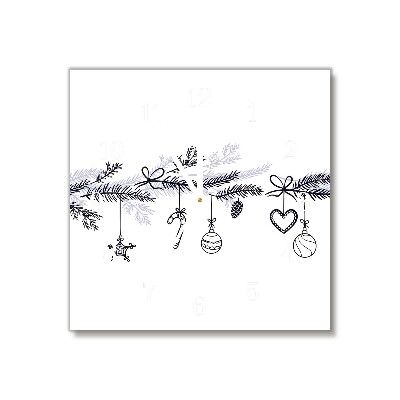 Glasuhr Quadrat Winterurlaub Weihnachtsschmuck
