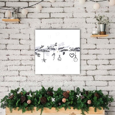 Glasuhr Quadrat Winterurlaub Weihnachtsschmuck