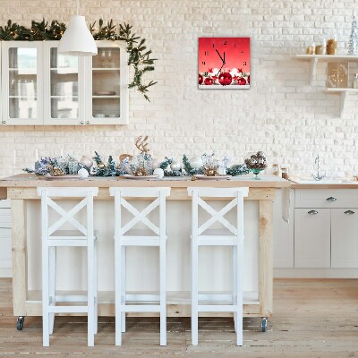Glasuhr Quadrat Weihnachtsgeschenk Weihnachtsschnee
