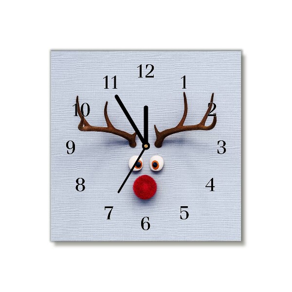 Glasuhr Quadrat Heiliges Rentier Rudolf