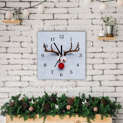 Glasuhr Quadrat Heiliges Rentier Rudolf