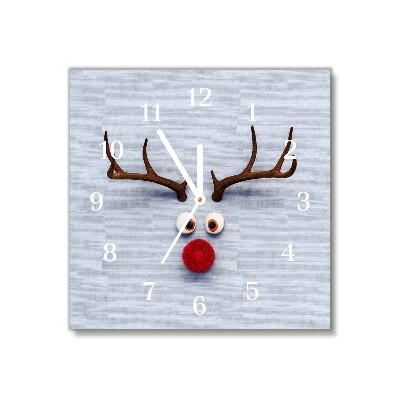 Glasuhr Quadrat Heiliges Rentier Rudolf
