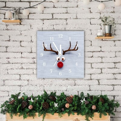 Glasuhr Quadrat Heiliges Rentier Rudolf