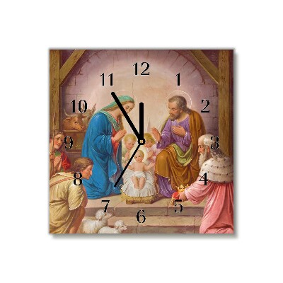 Glasuhr Quadrat Stabiles Weihnachten Jesus